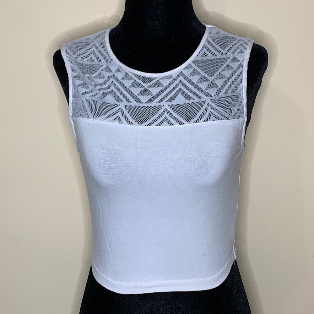 ~ Garage Cropped Mesh Tank ~